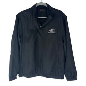 Monterey Club‎ Pullover Half Zip Snap AR Golf Athletic Jacket Men's Medium Black